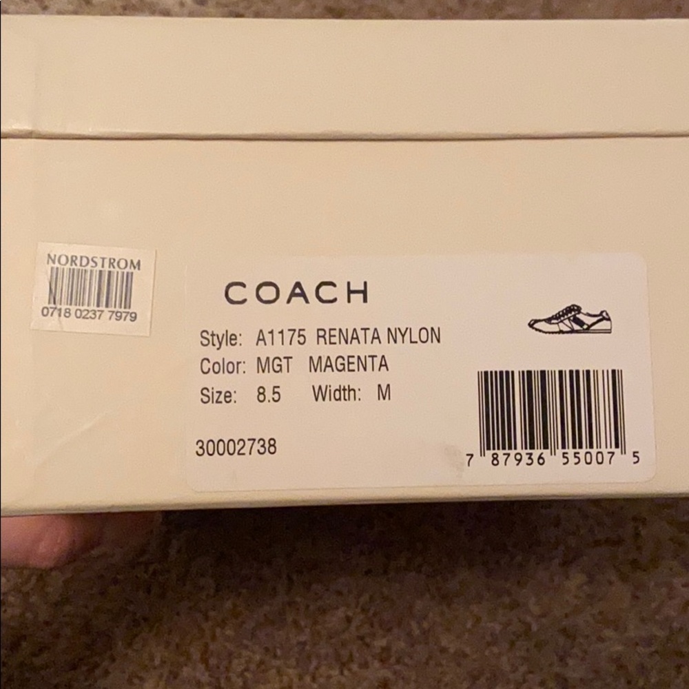 Size 8.5 PINK COACH SNEAKERS - Picture 7 of 7